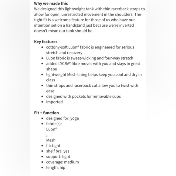 Lululemon Power Y Tank *Luon - Picture 9 of 11